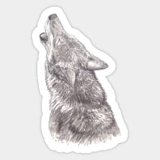 Howling Wolf - Inktober Sticker